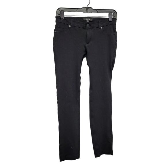 Active USA Womens Black Faux Pockets Medium Rayon Nylon Spandex Jeggings - Picture 1 of 4